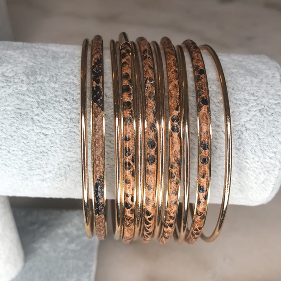 Brown Snake Skin bangle bracelets - Picture 6 of 6